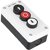 Momentary Switch Station Box, Momentary Pushbutton Switches Station Box Up and Down Stop Control Push Button for Winch Roller