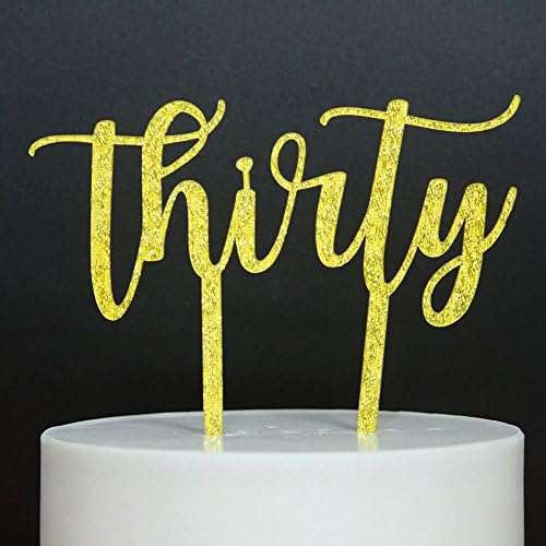 Betalala Gold"Thirty"Cake Topper Baby Shower for 30th Birthday Wedding Party Decoration.