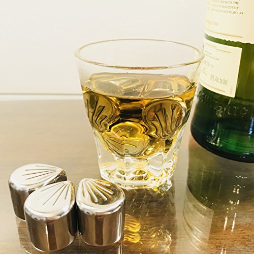 Whiskey Stones Set - 6 Beverage Chilling Stones, Barware Accessories Include Ice Tongs and Whiskey Pourer - For Wine, Whiskey, Vodka and Other Beverages