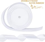 tenn well White Satin Ribbon 50mm x 22m Gift Wrap Craft Ribbon view 2