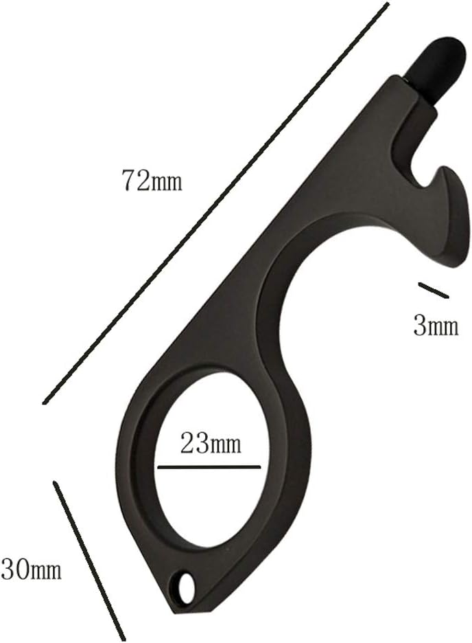 HAZZYS No Touch Tool Handheld door opener tool EDC Keychain Tool for Touchscreens, Handles, Buttons 2Pack - - 