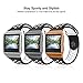 UMTELE Compatible for Fitbit Ionic Band, Two-Toned Perforated Strap Breathable Accessory Wristband with Quick Lock&Release Buckle Replacement for Fitbit Ionic Smart Watch, Small, Black/White