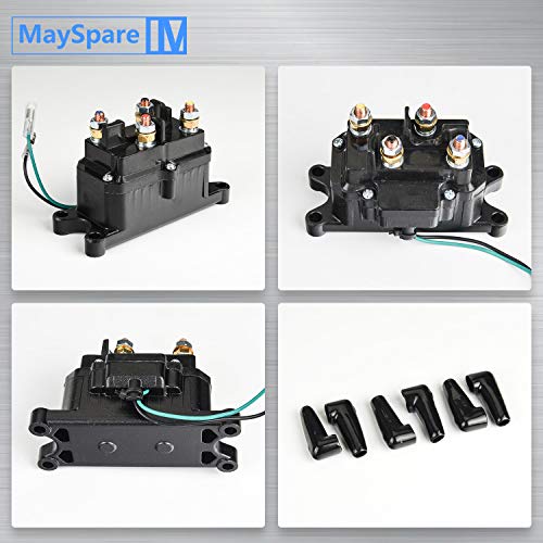 MaySpar 12V Winch Relay 250A Winch Solenoid Relay Contactor for ATV UTV Boat 4x4 Vehicles 1500-5000lbs with 6 Protecting Caps-Replacement Number 63070 62135 74900 2875714 70715 - Image 3