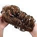REECHO Thick 2PCS Updo Messy Hair Bun Curly Wavy Ponytail Extensions Hairpieces Hair Scrunchies for Women Girls Color Light Chocolate Brown