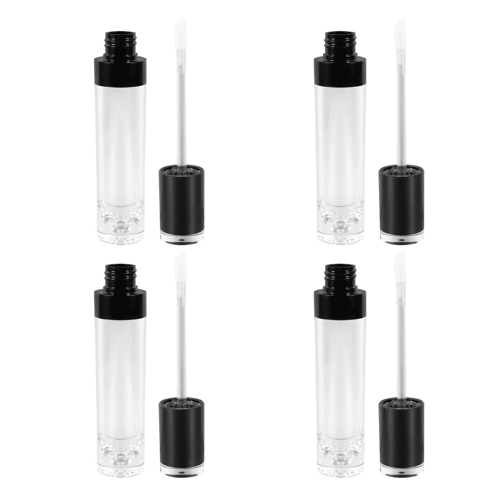 FRCOLOR Clear Lip Gloss Tubes with Wand Lip Gloss Color Containers DIY Lip Gloss Container Empty Lip Balm Bottles for Makeup, Travel, Liquid, 4PCS — image 1