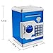 Jhua Cartoon Piggy Bank Password Electronic Money Bank Safe Saving Box ATM Bank Safe Locks Panda Smart Voice Prompt Money Piggy Box for Children (Blue)