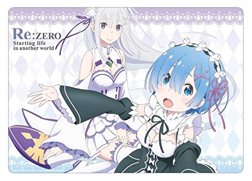 Re: Zero Starting Life in Another World Emilia and Rem A3 Card Game Desk Character Clear Place Mat