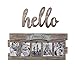 KU-DaYi Hello Cutout Wood Sign Home Décor Wall Art Decor Rustic Farmhouse Front Door Sign 12 Inch Long
