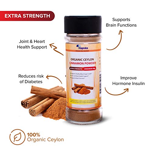 Sri Lankan Premium Quality 100 Pure Organic Ground Ceylon Cinnamon Powder in Glass Jar with