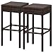 Best Choice Products Set of 2 Dual-Tone Outdoor Furniture Backless Wicker Bar Stools w/Footrest for Backyard, Porch, Patio - Brown