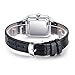 Women Wrist Watch Ladies Waterproof Black Leather Strap Watches Dress Quartz Watch