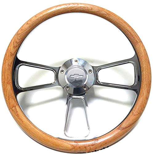 Newworldmotoring Oak Steering Wheel 1960-1969 Chevy C10 C20 C30 Truck