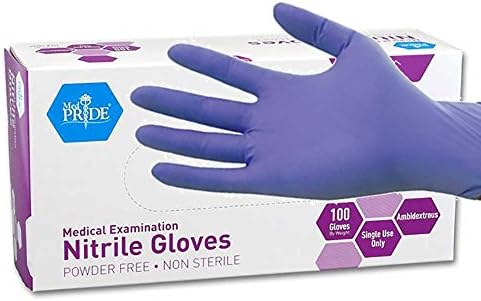 MedPride Powder-Free Nitrile Exam Gloves, X-Large, Case/1000 (10 Boxes of 100)