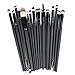 KOLIGHT®Set of 20pcs Black Makeup Sets Powder Foundation Eyeshadow Eyeliner Lip Cosmetic Brushes