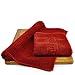 Chakir Turkish Linens Dobby Border Luxury Hotel & Spa Towel Turkish Cotton Greek Key (Large Bath Mat-Set of 2, Cranberry)