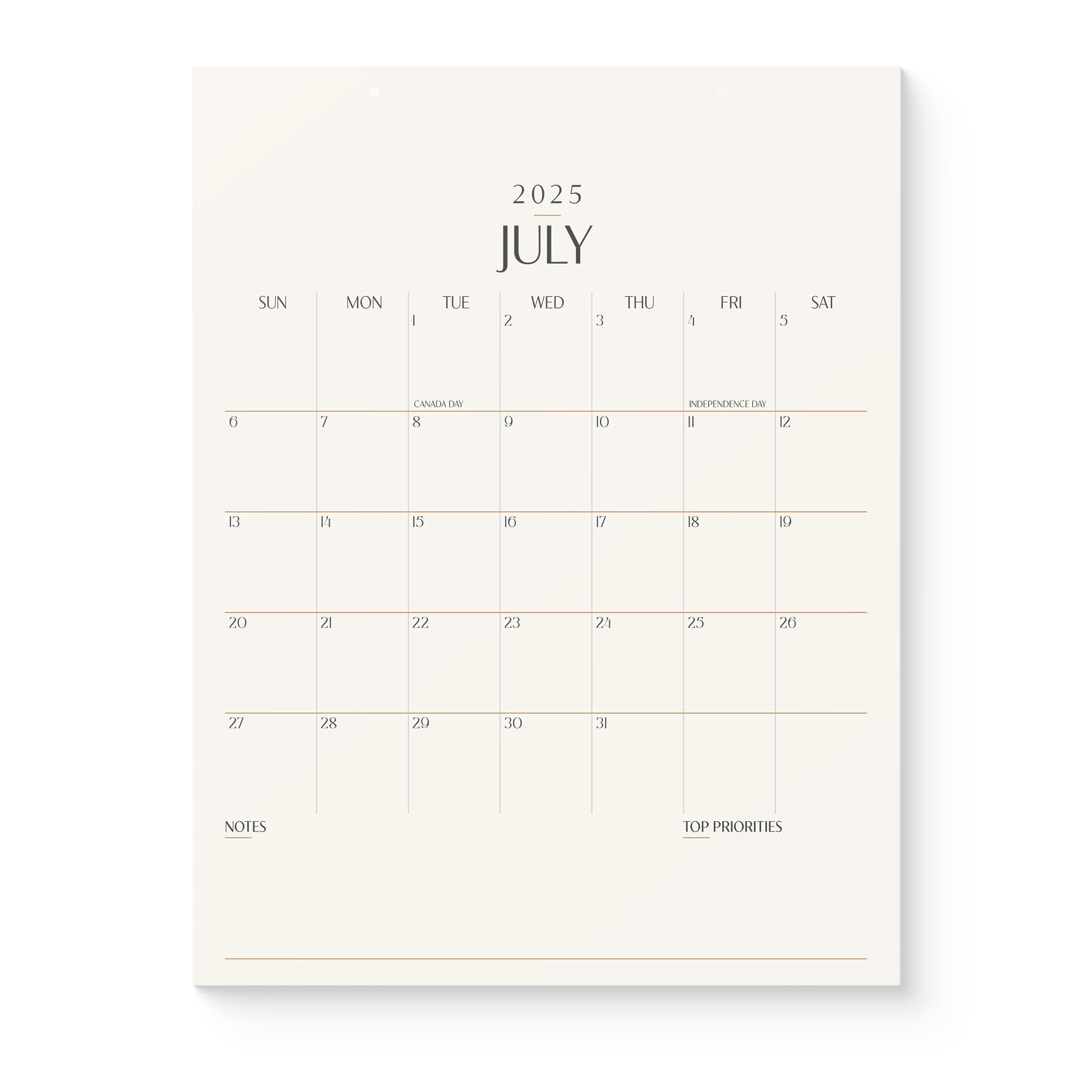 Photo 1 of Karto Magnetic Calendar for Refrigerator 2025-2026 - Vertical 8.5x11 inch July 2025 to December 2026 - Versatile and Easy Planning with Aesthetic Fridge Calendar Magnet - Beige