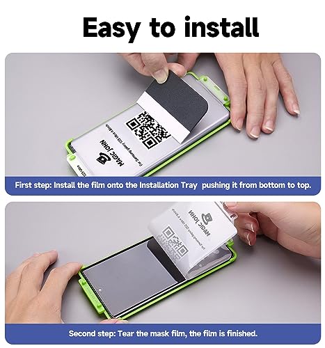 MAGIC JOHN 2 Pack for Samsung Galaxy S23 Ultra Screen Protector [PET Film Material Not Glass] 6.8 inch,[100% Fingerprint ID Compatible] Easy Installation Tray, Shock-Resistant, 3D Curved, Bubble Free, Scratch Proof, HD Clear, Case Friendly