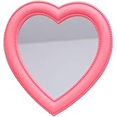 BESPORTBLE Heart Mirror Heart Shaped Mirror Personal Mirrors Tabletop Cosmetic Mirror Vanity Mirror Table Mirror