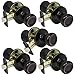 5 Pack of Pro-Grade Classic Passage Hallway Closet Door Knobs Handles, Oil Rubbed Bronze