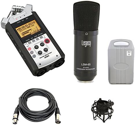 Zoom H4NSP Recorder Kit with Legacy LSM-65 Studio Condensor Microphone with Shock Mount and case