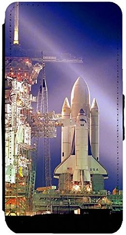 Image Of NASA Space Shuttle Launch Apple iPhone 8 Plus Leather Flip Phone Case