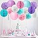 Mermaid Party Decorations Pink Purple White Aqua Crepe Paper Mermaid Balloons Tissue Paper Pom Poms Lanterns for Birthday Baby Shower 59 Pack