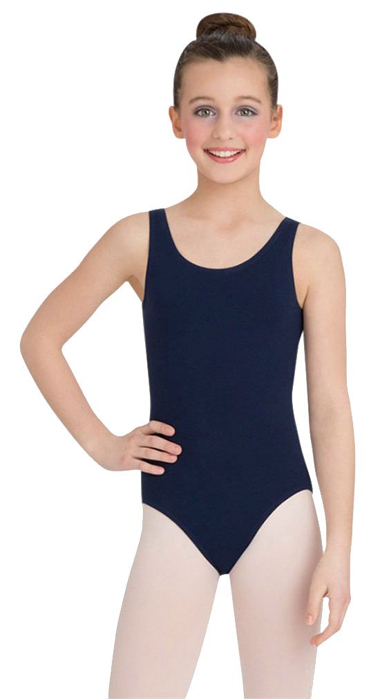 Photo 1 of Capezio High-Neck Tank Leotard - Girls, Navy, Large