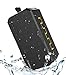 Soundance IP65 waterproof Portable Power bank Bluetooth Shower Speaker, up2 12 Hours Playtime & 25m BT Range, for indoor outdoor beach & poolside, compatible with iphone & android (Black&Yellow)