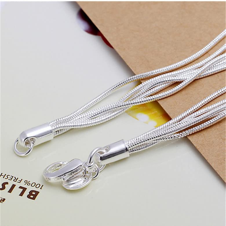 Dofihy S925 Sterling Silver Charm Bracelets for Women Bracelets for Women Lady\'s Pendent Charm Wrist Chain Bracelet Bangle