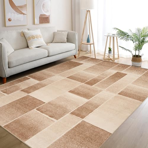 Large Area Rugs,Modern Geometric Patchwork Floor Decor for Bedroom Aesthetic Ca…
