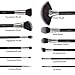 Makeup Brush Set, Anjou 12pcs Essential Cosmetic Brushes for Foundation Blush Contour Concealer Highlight Eyeliner Eye Shadow, Synthetic Fiber Bristles, Waterproof Bag Included