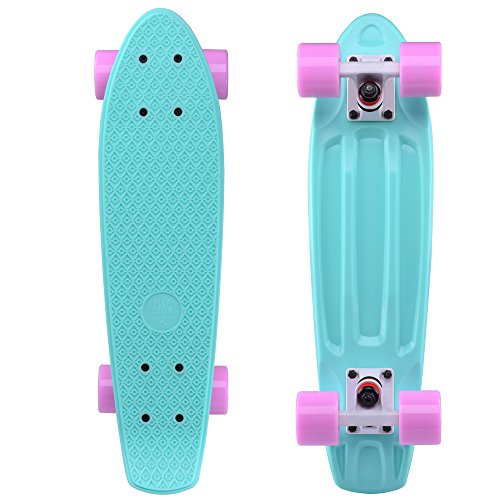 Great Features Of Playshion Complete 22'' Mini Cruiser Skateboard For Beginner With Sturdy Deck