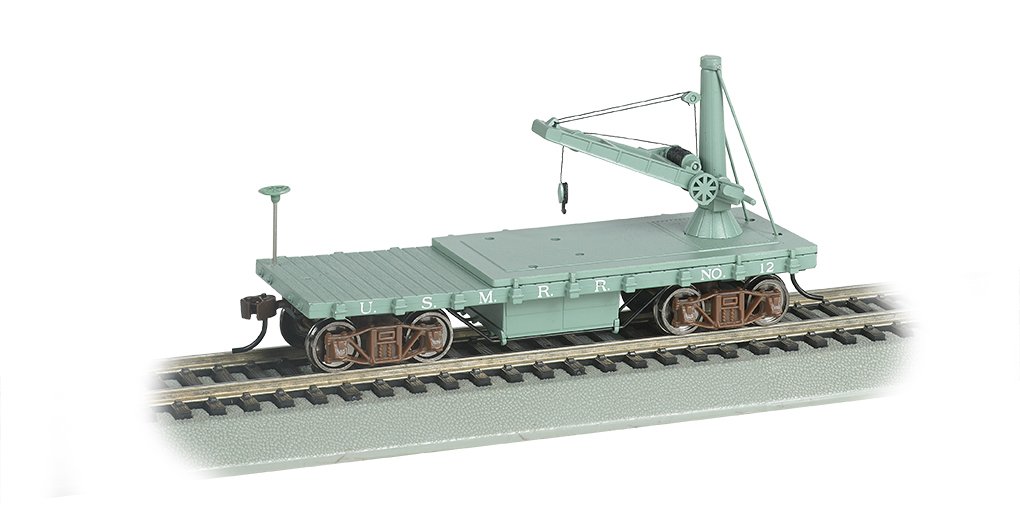 Bachmann Industries Old Time Maintenance of Way Derrick US Military Rr Freight Car