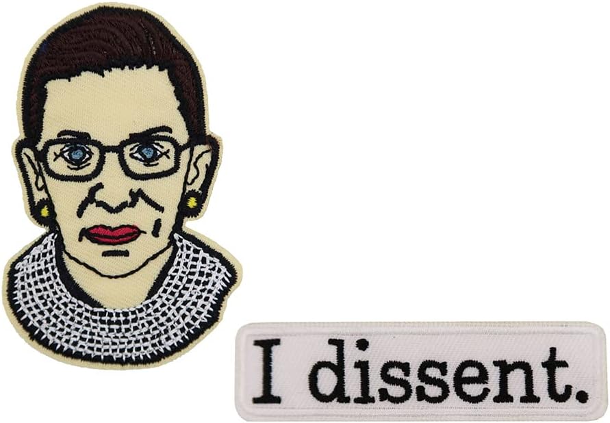 Mixed Media - Ruth Bader Ginsburg I Dissent Embroidered Iron On Patches Halloween Costume DIY