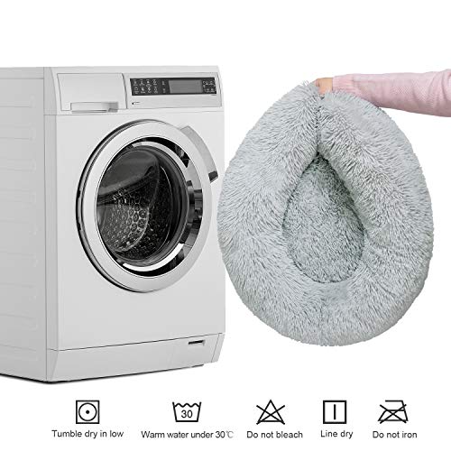 BEDELITE Dog Bed for Small Dogs - Calming Dog Bed & Large Cat Bed, Washable Round Dog Bed 23\