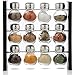 Belwares Spice Rack Organizer - Efficient Spice Storage Solution with Adjustable Shelves - Premium Glass Jars - Neat and Tidy Kitchen - Stylish and Practical Spice Organizer