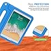 MoKo Case Fit Apple 2018/2017 iPad 9.7 6th/5th Generation/iPad Air/iPad Air 2 - Kids Friendly Shock Proof Convertible Handle Light Weight Protective Stand Cover with Apple Pencil Holder, Blue
