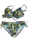 Foclassy Women's Plus size Swimwear With Push Up Big Cup Bra Floral Printed Design