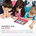 MoKo Case for Amazon Fire HD 10 Tablet (7th and 9th Generation, 2017 and 2019 Release) 10”, Kids Shock Proof Convertible Handle Light Weight Super Protective Stand Cover Case for Fire HD 10, RED