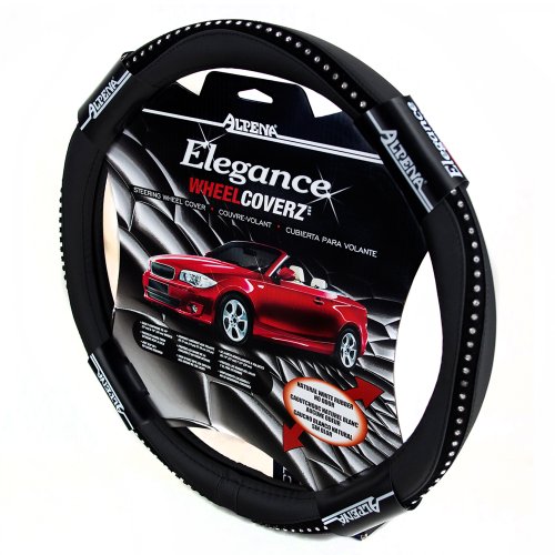 Alpena 10403 black bling steering wheel cover