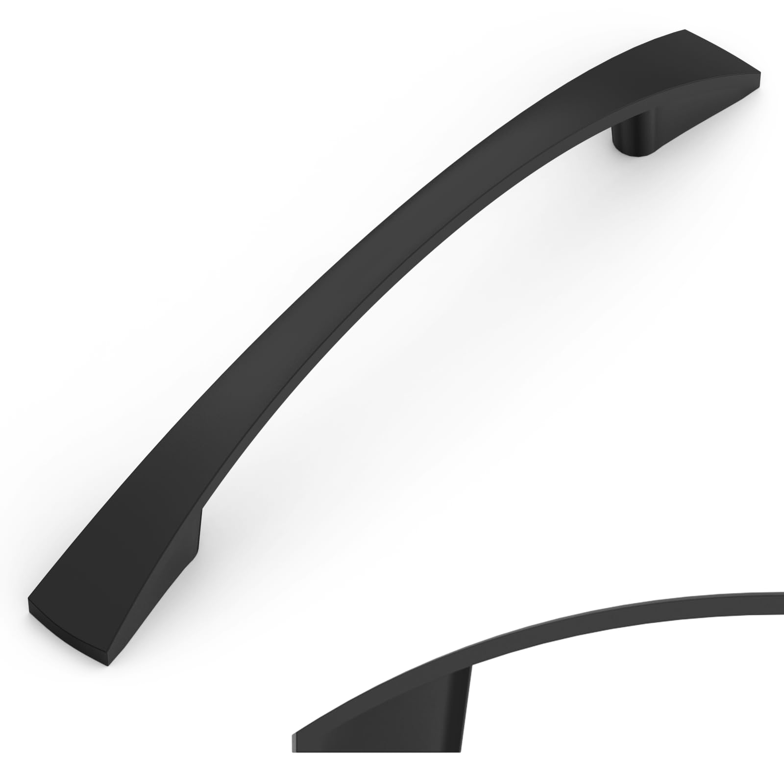 Amerdeco 10 Pack Matte Black Cabinet Pulls 3-3/4 Inch(96mm) Hole Centers Kitchen Cabinet Handles Solid Zinc Alloy Cabinet Hardware Drawer Pulls AM010 — image 1