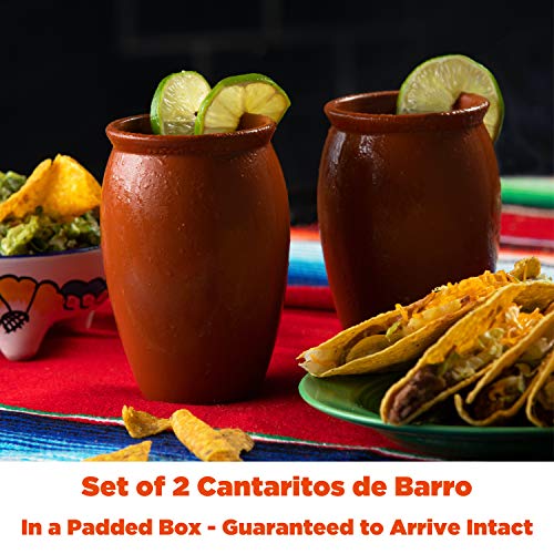 CANTAREY Cantaritos de Barro Cocktailgläser für Tequila, Margaritas, Mojitos und mehr, 340 ml, 2 Stück – Bild 3