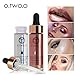 O.OWO.O Face Glow Liquid Highlighter Waterproof Contour Make Up Glitter Brighten Shimmer Highlighters Makeup (01-HALO)