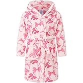 FunnyPaja Girls Soft Fleece Robes Plush Hooded Bathrobes Sleepwear for Kids 2-16 Years