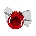 Kalevel Hair Clip Feather Punk Mini Top Hat with Clips and Veil for Girls Women (Red)