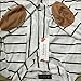 Relipop Women Black and White Striped Long Cardigan Loose Jacket (Large, White)