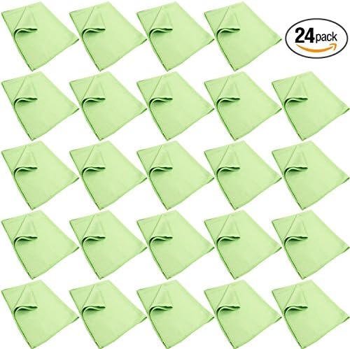 Extra Large Microfiber Cleaning Cloth - Streak Free Lint Free Clean Glass Windows Lenses Stainless Steel 24-pack