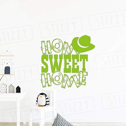 Xingbuxin Tatuajes De Pared Sombrero Patron Cita Hogar Dulce Hogar