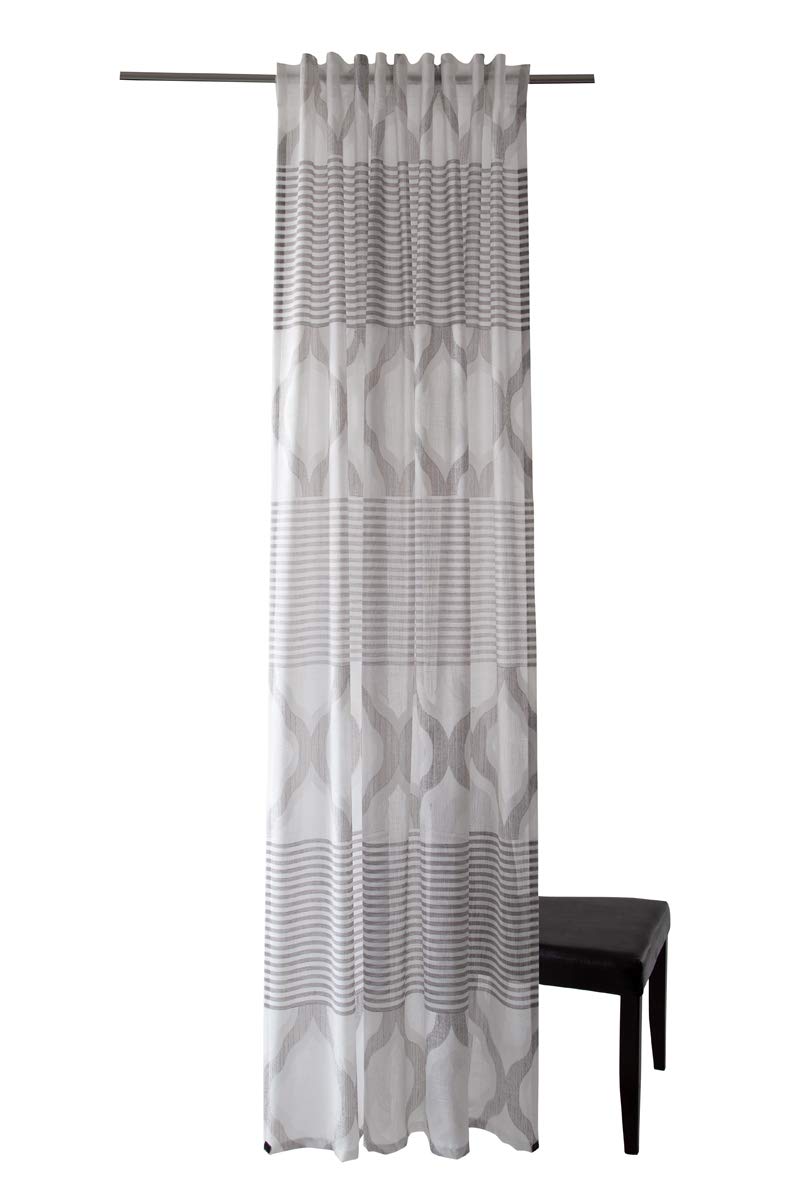 Homing Semi-Transparent Curtain 245 x 140 cm Grey