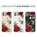 JIAXIUFEN Clear Case Cute Girl Red Flower Slim Shockproof Flower Floral Desgin Soft Flexible TPU Silicone Back Cover Phone Case for iPhone Xs Max 2018 6.5 inch